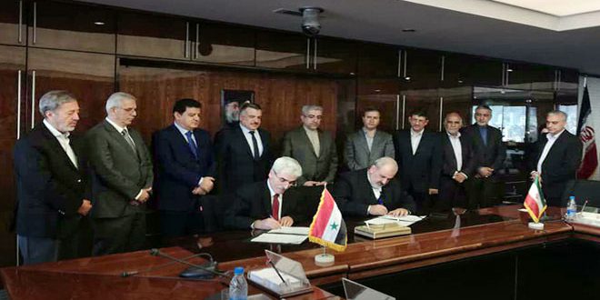 سورية وإيران توقعان على برنامج تنفيذ مشروع محطة توليد الكهرباء في اللاذقية