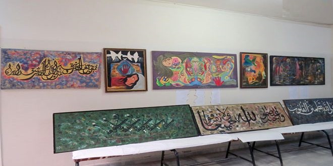 امتزاج التجريدية والرمزية في معرض الفنان التشكيلي رشيد الحسين بالقامشلي