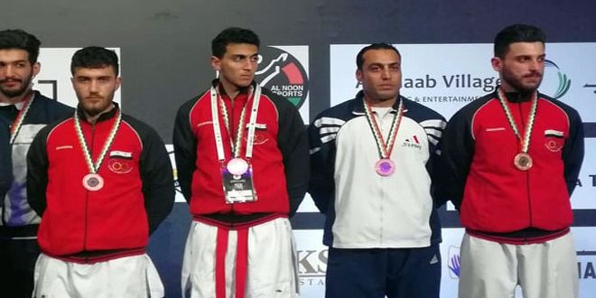 إحدى عشرة ميدالية متنوعة حصيلة منتخب سورية للكاراتيه في بطولة غرب آسيا