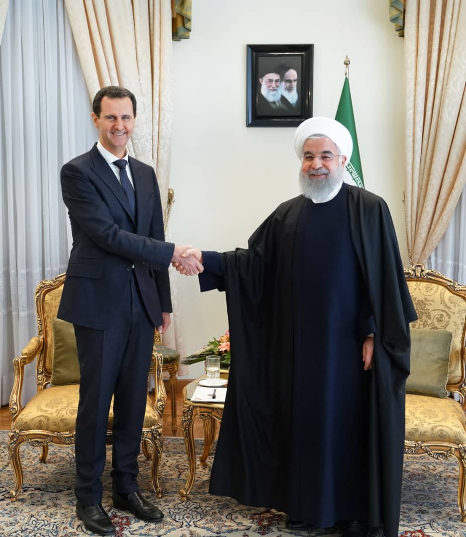 الرئيس روحاني يلتقي الرئيس السوري بشار الأسد خلال زيارته لطهران