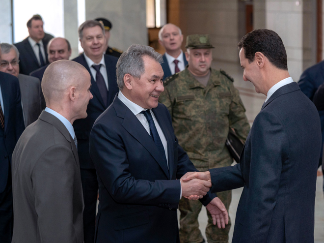 الرئيس الأسد يستقبل وزير الدفاع الروسي سيرغي شويغو