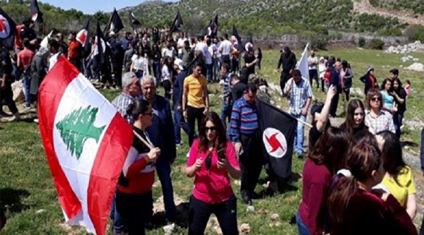 مسيرة حاشدة لقوى لبنانية تنديدا بإعلان ترامب حول الجولان