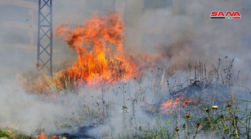 اخماد عدد من الحرائق في محافظة السويداء