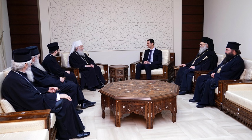 الرئيس الأسد يستقبل البطريرك إريناوس بطريرك صربيا والوفد المرافق له