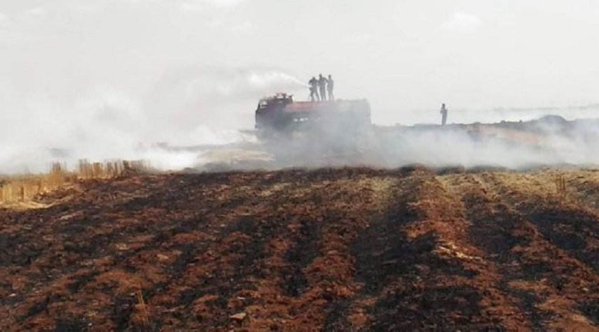 ريف السويداء.. إخماد حريق كبير بالأراضي الزراعية