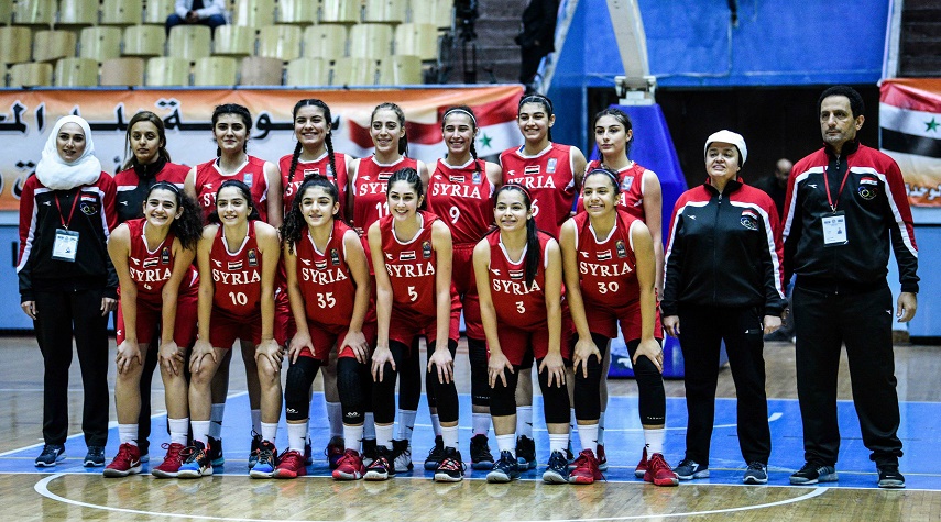 سيدات سورية بطلات غرب آسيا بكرة السلة