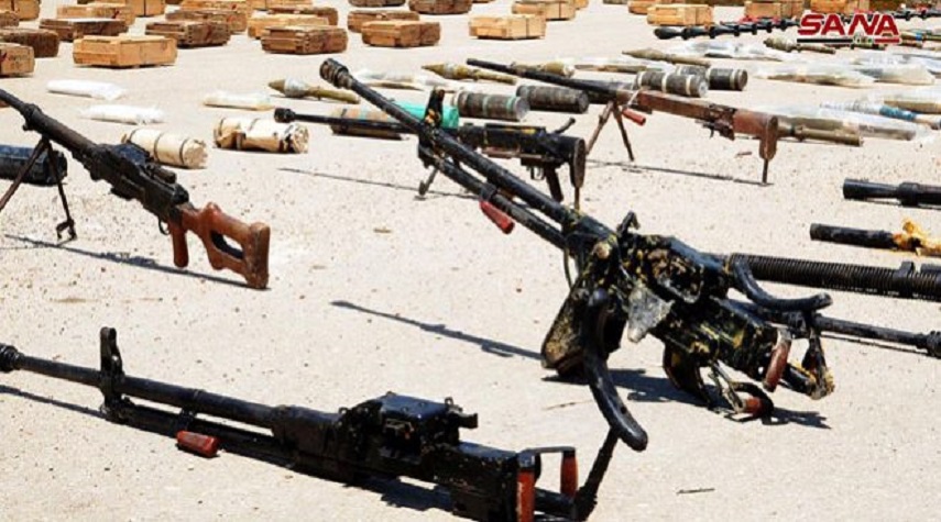 العثور على أسلحة وذخائر من مخلفات الإرهابيين في ريف ادلب الجنوبي