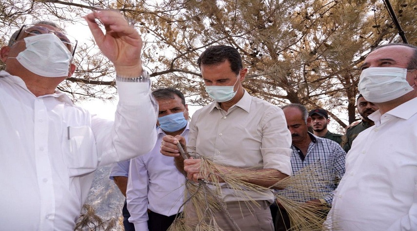 الرئيس الأسد في جولة إلى عدد من المناطق في ريف اللاذقية