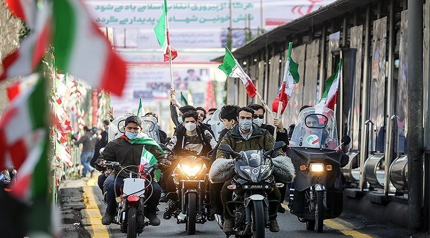 انطلاق مسيرات احياء الذكرى السنوية لانتصار الثورة الإسلامية في إيران