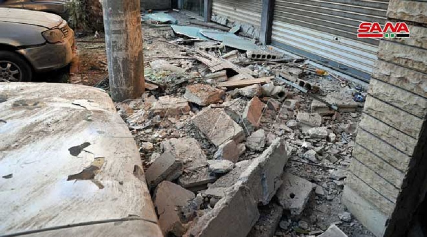 صور للأضرار الذي خلفه العدوان الاسرائيلي على دمشق