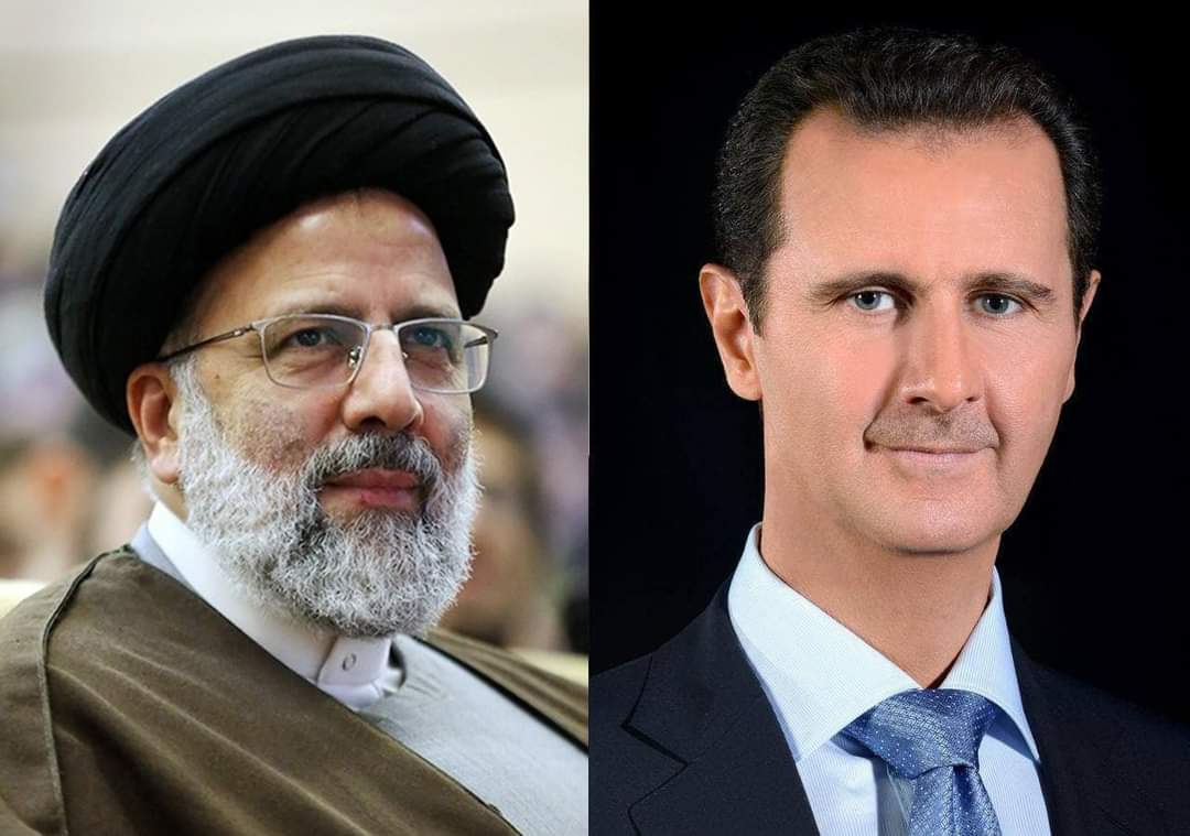 الرئيس بشار الأسد والرئيس الإيراني إبراهيم رئيسي يتبادلان التهاني بحلول عيد الأضحى المبارك. 