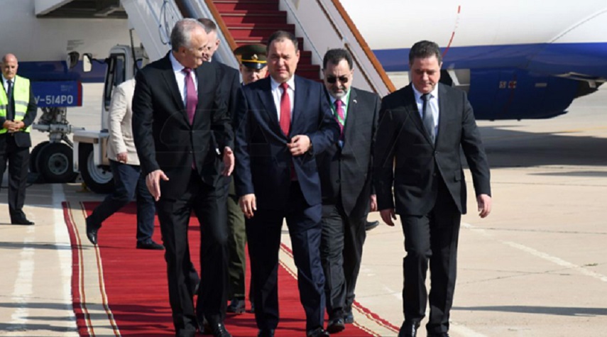  رئيس وزراء بيلاروس يصل دمشق على رأس وفد اقتصادي