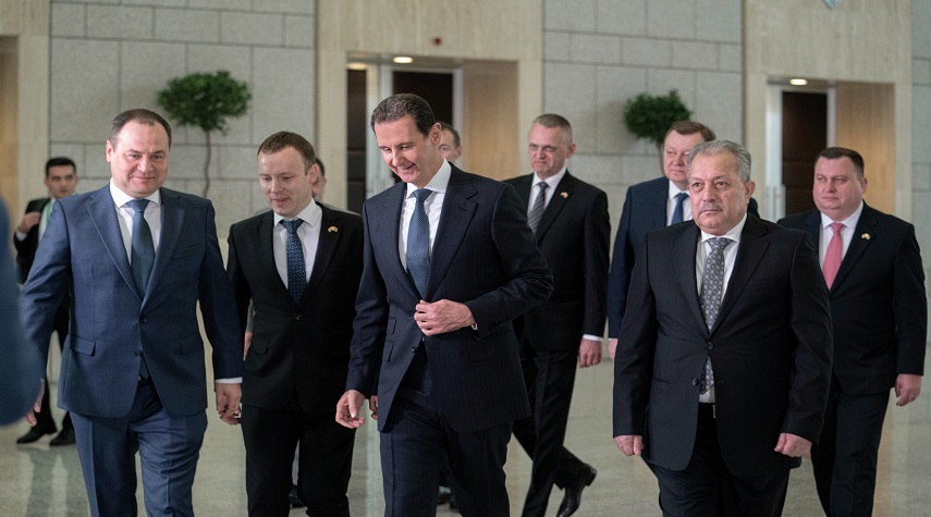 الرئيس الأسد يتلقى رسالة من الرئيس لوكاشينكو حول آفاق تطوير التعاون الثنائي