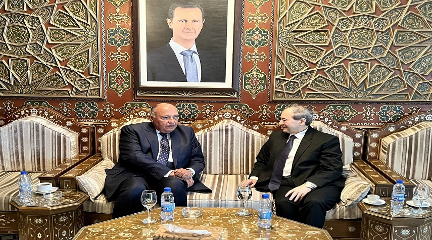 وزير الخارجية المصري يصل إلى دمشق