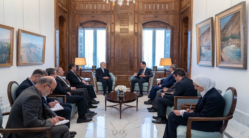 الرئيس الأسد لـ خرازي: هذه المرحلة بحاجة إلى حوارات مكثفة وعمل استراتيجي بين دول المنطقة