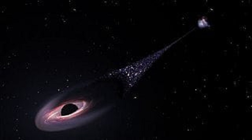 رصد ثقب أسود عملاق يسير بسرعة في الفضاء المجري