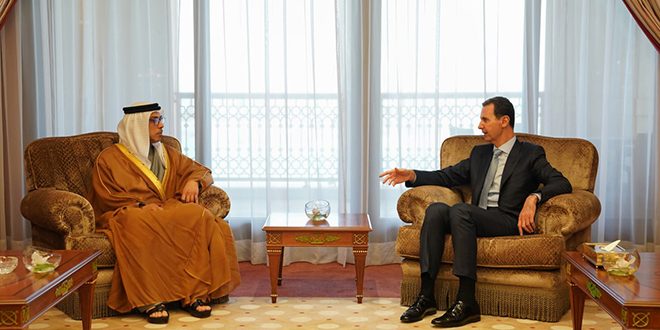 على هامش القمة العربية ..الرئيس الأسد يلتقي نائب رئيس دولة الإمارات