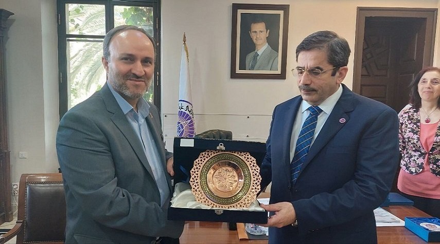 نائب وزير العلوم الإيراني يبحث التعاون الأكاديمي مع رئيس جامعة دمشق