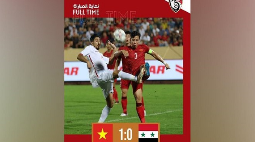 منتخب سورية الأول بكرة القدم يخسر أمام نظيره الفيتنامي ودياً