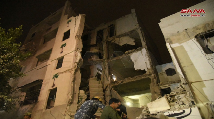 الداخلية: انهيار بناء مؤلف من ستة طوابق في حي التضامن
