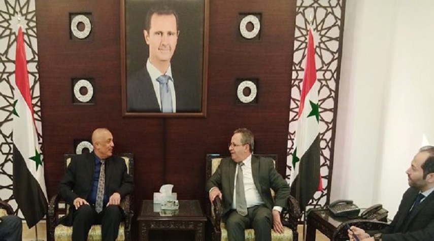 وزير النفط السوري يجتمع مع القائم بأعمال السفارة العراقية بدمشق