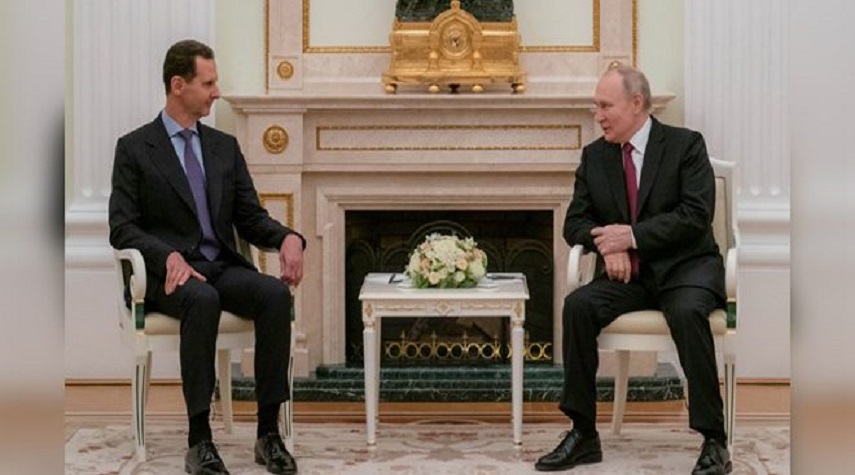 الرئيس الأسد يجري اتصال هاتفي ببوتين ويقدم له التعازي