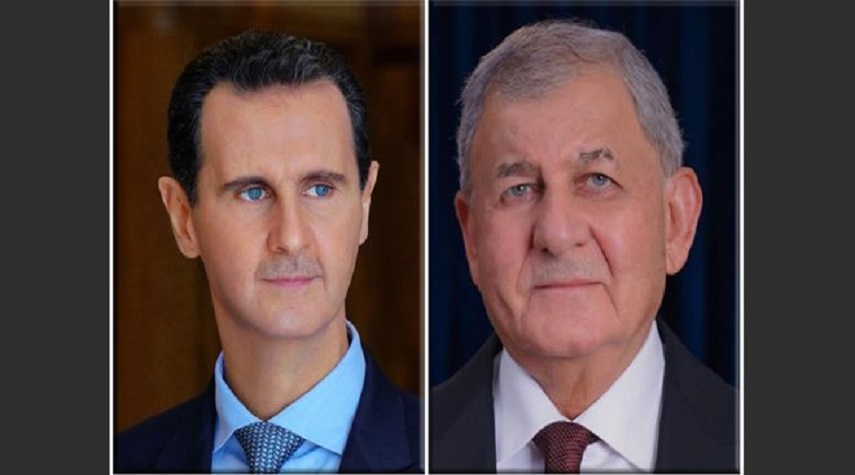 الرئيس الأسد يتبادل التهنئة مع الرئيس العراقي بحلول عيد الفطر