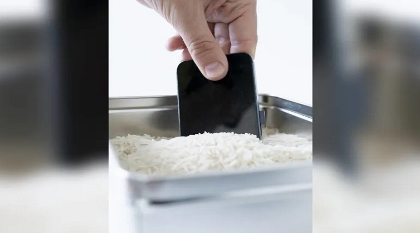 وضع جهاز الموبايل في الأرز بعد سقوطه بالماء.. حقيقة أم خرافة؟