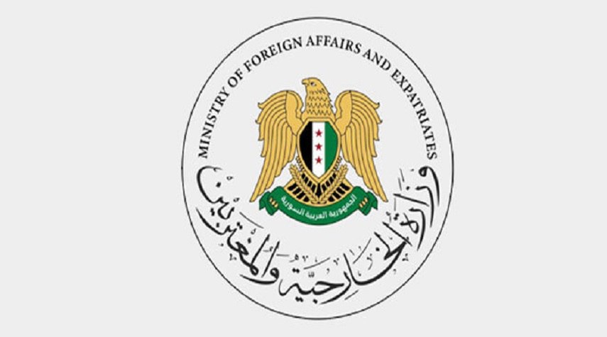وزارة الخارجية السورية تشكر الدول لتعازيها الصادقة بتفجير كنيسة مار إلياس بدمشق