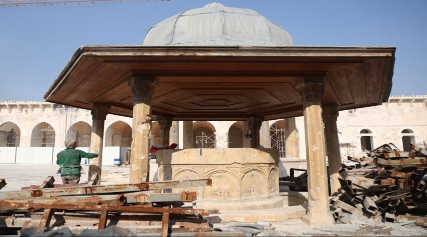 وزارة الأوقاف تستأنف أعمال ترميم المسجد الأموي الكبير في حلب